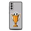Phone Case For Samsung Galaxy S25 Edge S24 S23 S22 S21 Ultra S20 FE 5G S10 S10E S9 Plus Soft TPU Cover Soccer Heartbeat