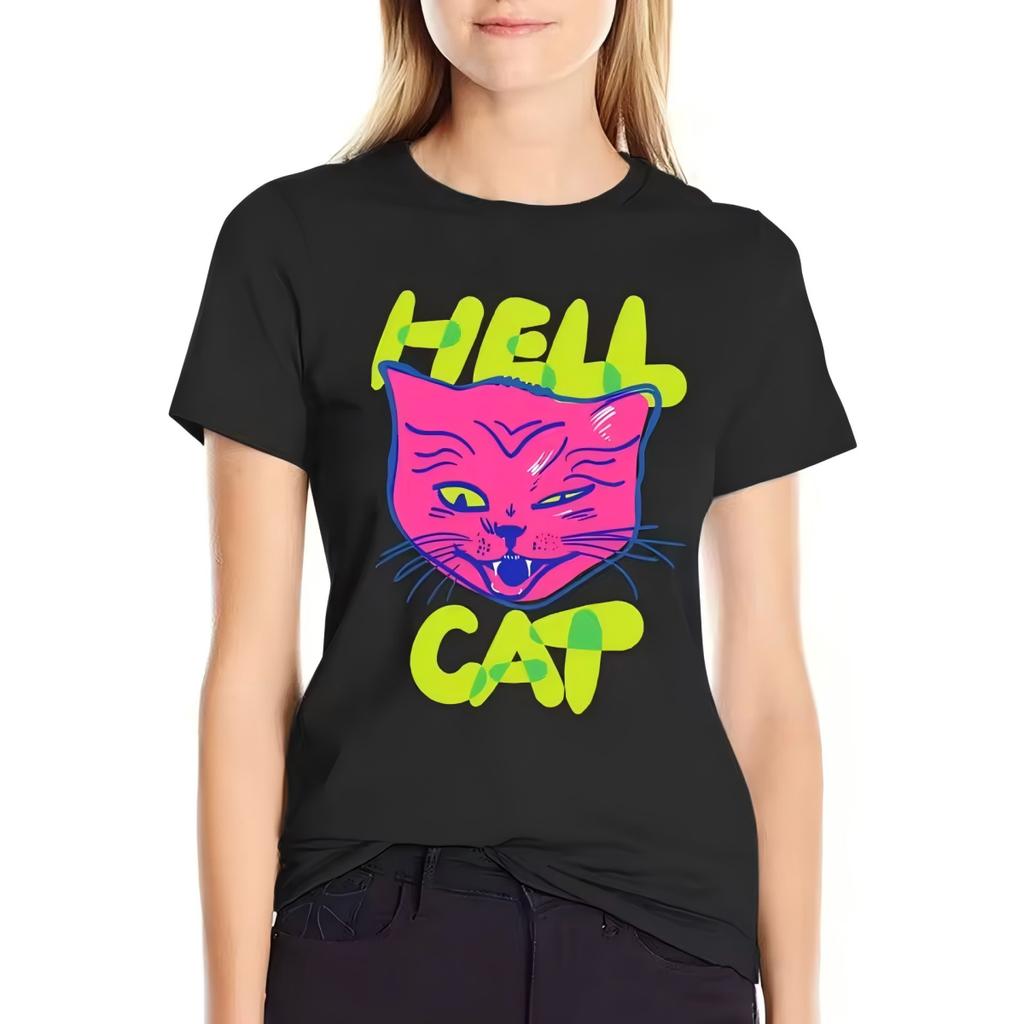 Hell Cat Animal Graphic Tee