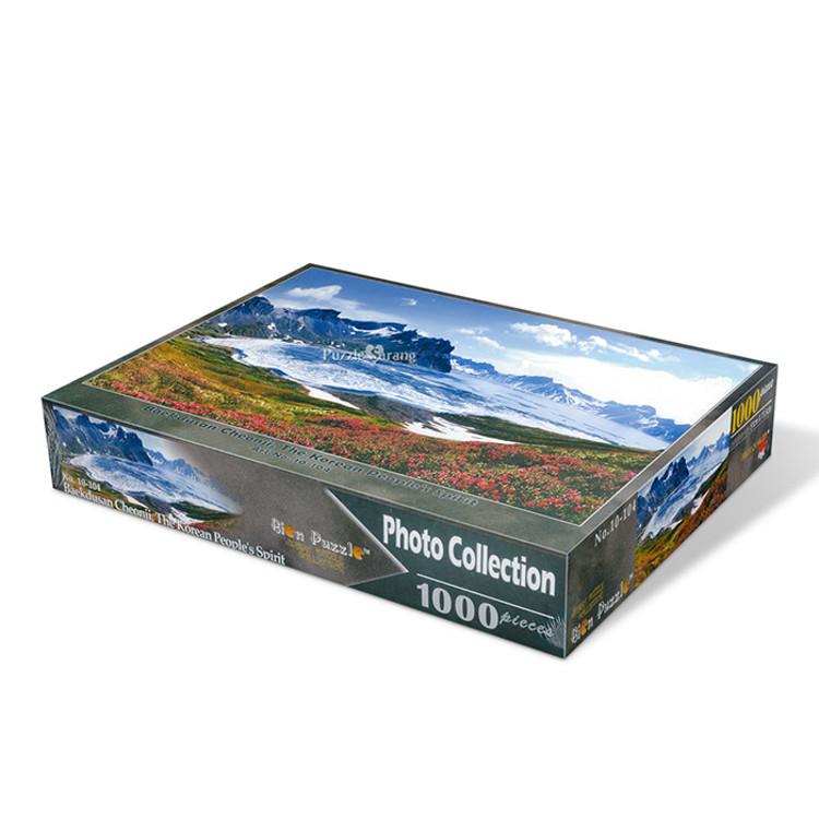 1000dílné puzzle - Pramen hory. Baekdu, populární korejská hádanka