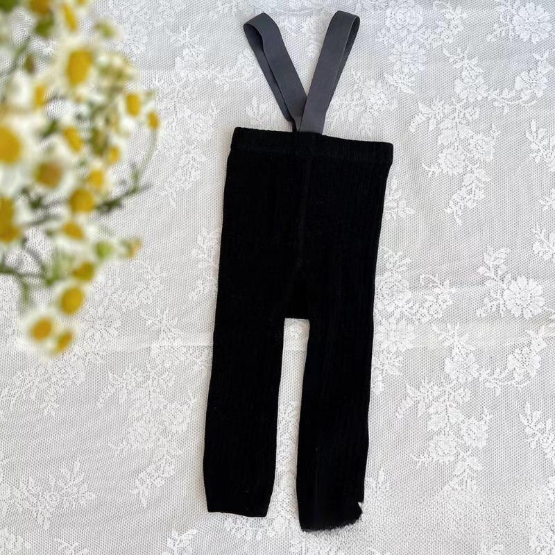 Infant Baby Girl Ribbed Leggings Suspender Pants Overalls Knit Tights Pantyhose Socks Warm Stockings Newborn Suspender Tights
