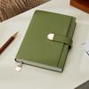 A5 Simple Business Office Study Work Meeting Record Notebook 128 Sheets Thicken Soft Pu Leather Daily Plan Diary Notebook