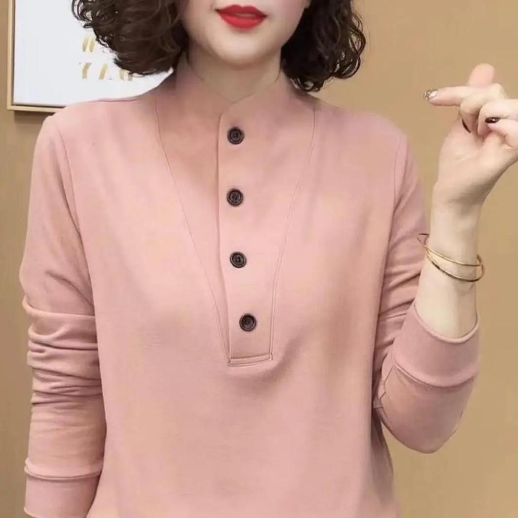 2025 Trendy German Velvet Long Sleeve Slimming Women's Shirt