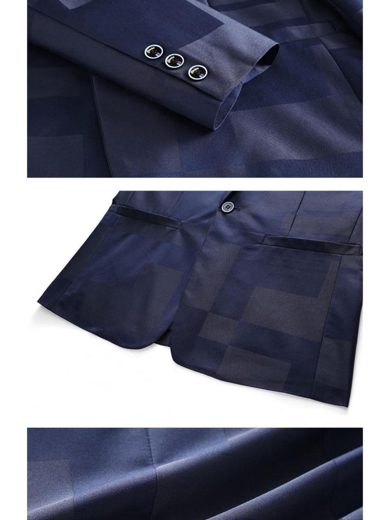 2022 Men's Slim-Fit Jacquard Suit: Large Size Casual, Wedding & Nightclub