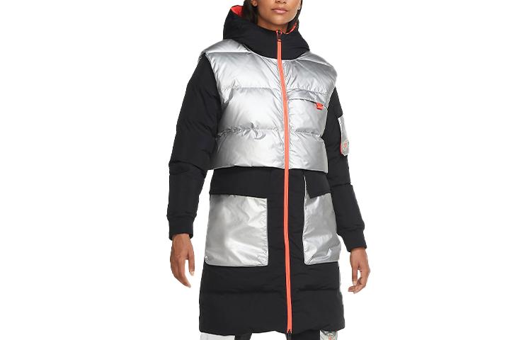 Jordan Down Jackets Women s Black Hooded Moderate Other CV2561-010 M