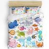 Animal Green Fish Duvet Cover Bed Bedding Set For Double Home Textile Quilt Cover Pillowcases Bedroom Bedding Set (No Sheet)
