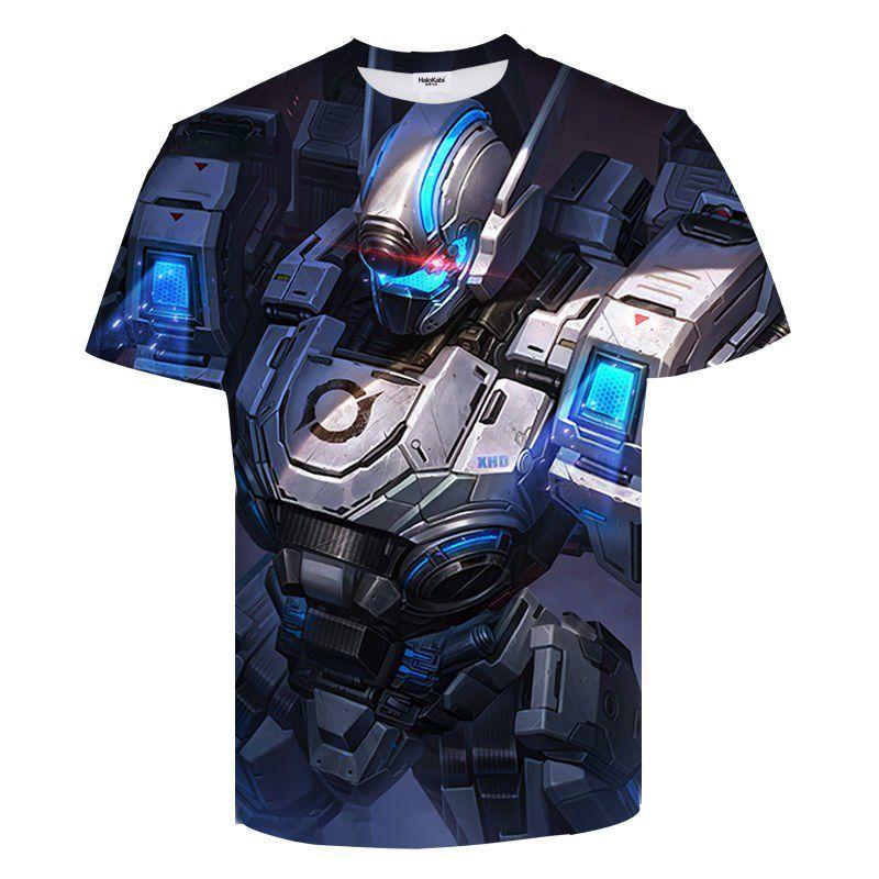 Summer King of Glory Game Clothes Men's Short Sleeved T-shirt for Middle School Students 3D Digital Printed T-shirts Top