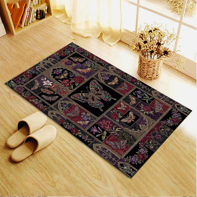 2025 New Butterfly Decoration Carpet Rug for Living Room Bedroom Home Sofa Decoration,Kids play Non-slip Floor Mat32