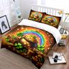 Lucky Clover Rainbow Decor Set Soft Comfortable Duvet Cover Bedding Set Included 1*Duvet Cover & 2*Pillowcases gift