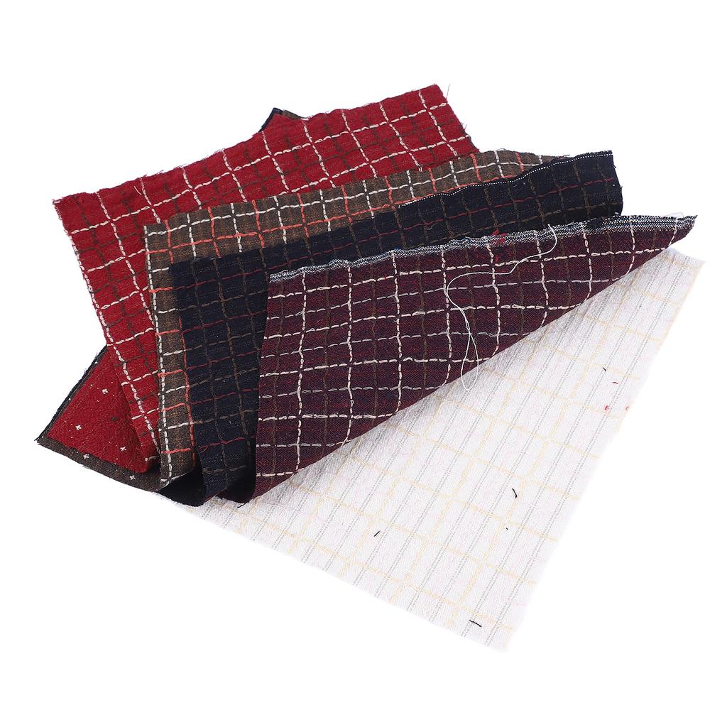 5Pcs Cotton Quilting Fabric Jacquard Pattern 7.9in Diameter Soft Breathable Patchwork Fabric for