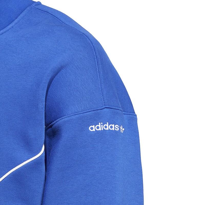 Adidas Originals Ss23 Logo Embroidered Half-Zip Pullover Long Sleeve Sweatshirt Men Sweatshirt Blue HR8941