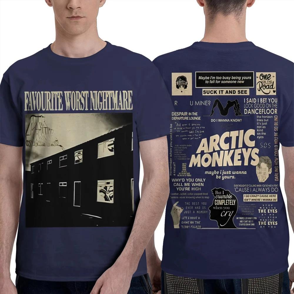 

Arctic Monkeys Favourite Worst Nightmare Lyric Collage Oversized Vintage T-Shirt Women And Men Comfortable Fashion T-Shirt XXXL