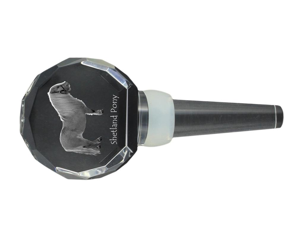 Shetland Pony – Crystal bottle stopper with horse, unique wine stopper with photo | Art-Dog