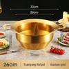 Wutuo 28cm Stainless Steel Divided Hotpot