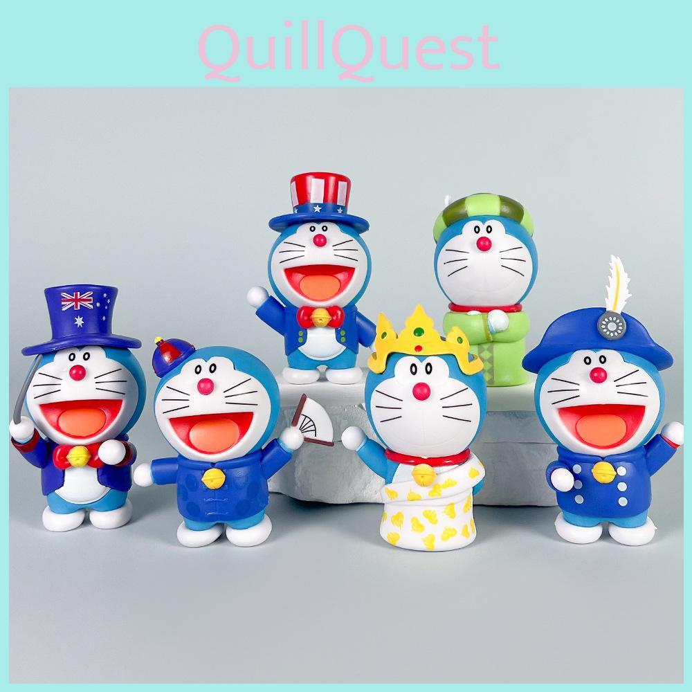 Doraemon Collectible Figure Series Pvc Toy With Assembly For Desk Decor And Gift