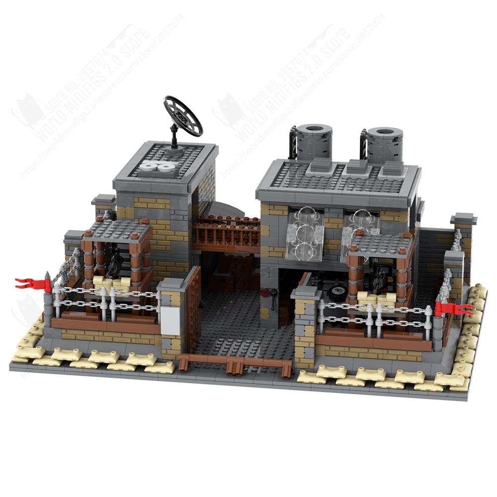 MOOXI Military Wars Simulation WW2 Battlefield Weapons Vehicle Model Set MOC Bricks DIY Building Blocks Toys Children Adult Gift