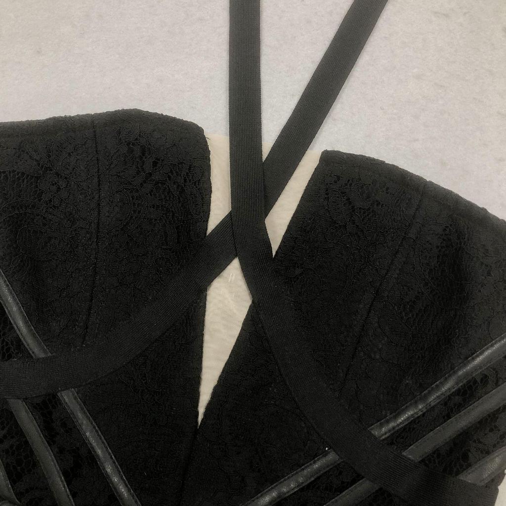 2025 Winter Women's Sexy Halter Deep V-neck Lace Backless Dress