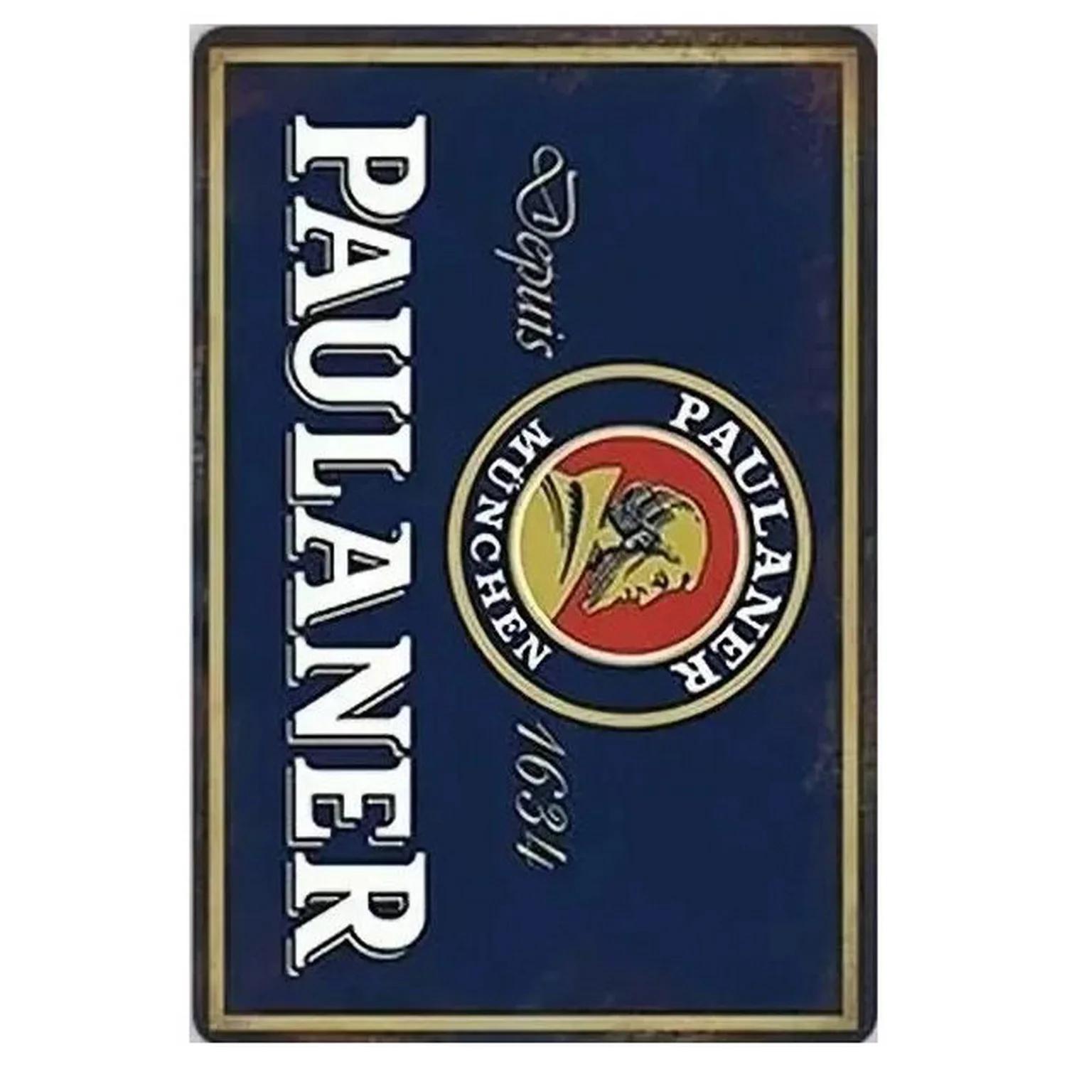

Металлические жестяные таблички Цюрих Paulaner Настенное украшение Табличка Винтажный художественный плакат Жестяная картина для мужской пещеры Дом Кафе Сад Клуб Бар 20x30cm（7.8x11.8inch）
