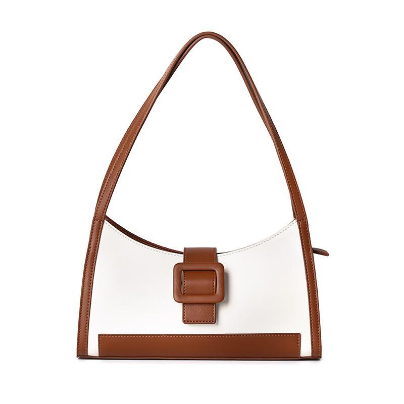

Underarm Bag Women s Handbag Niche Color Blocked Stick Fashionable Simple Single Shoulder Crescent Length 29cm x Width 7cm x Height 12cm