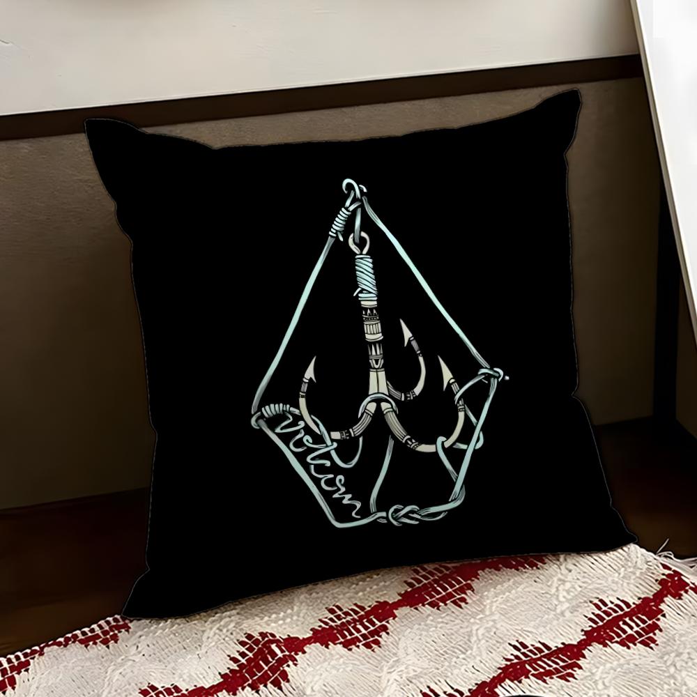 Band Cool VVolcom Cushion Cover Reversible Soft Durable Pillow Cover Home Car MultiScene Use for Daily Comfort