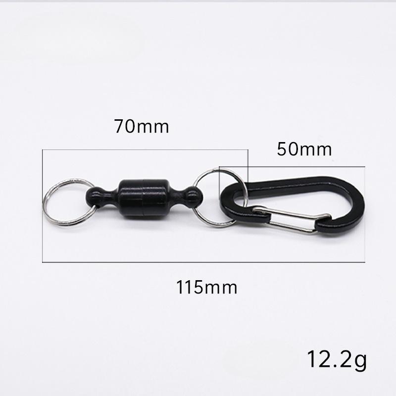 Fishing Magnetic Hanging Buckle Prevent Loss Keychain Hanging Carabiner Anti-falling Outdoor Mountaineering Anti-Drop Rope
