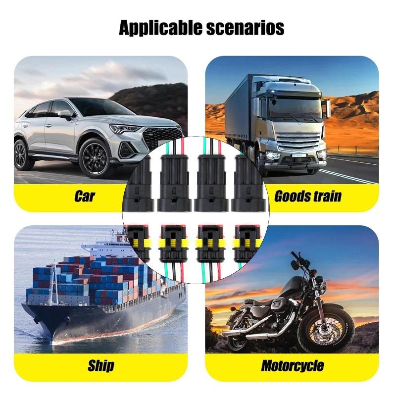 1-4-polige Kfz-Sicherungshalter Kfz-Kabelbaum Schnellverbinder Wasserdichtes Steckverbinder-Kit für Autos Sicherungskästen und ATC-Klingensteckertyp