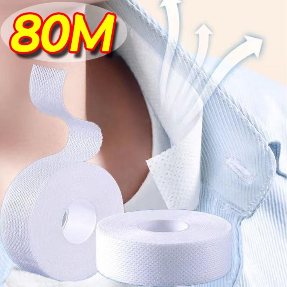 8/80M Collar Sweat Pad Disposable Cuff Fixing Tape  for Shirt Collar Hat Lining