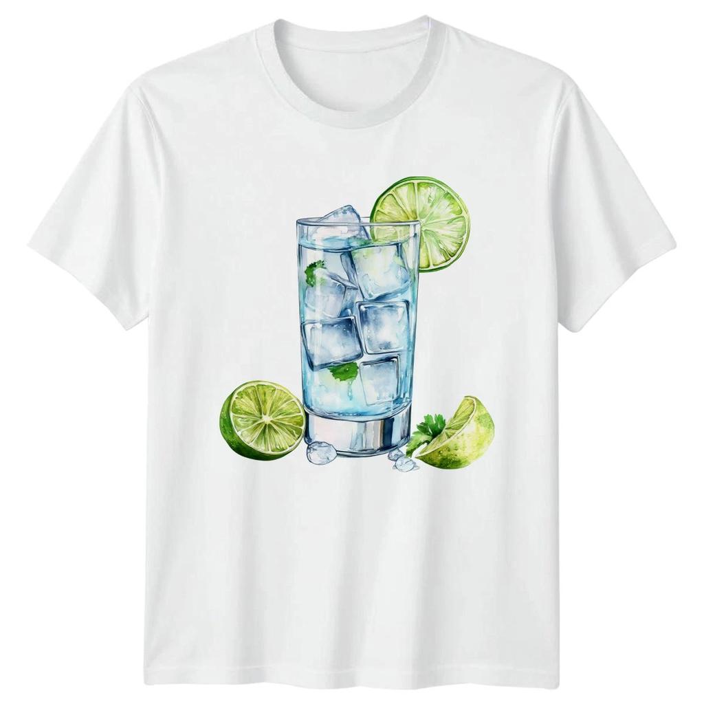 Lime Ice Refreshing Drinks Beverages Mens T-Shirt Womens Tee Graphic Top
