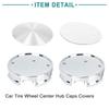 ACROPIX 4pcs Car Tire Wheel Center Hub Cap Cover 4 Lugs 62mm Silver Tone