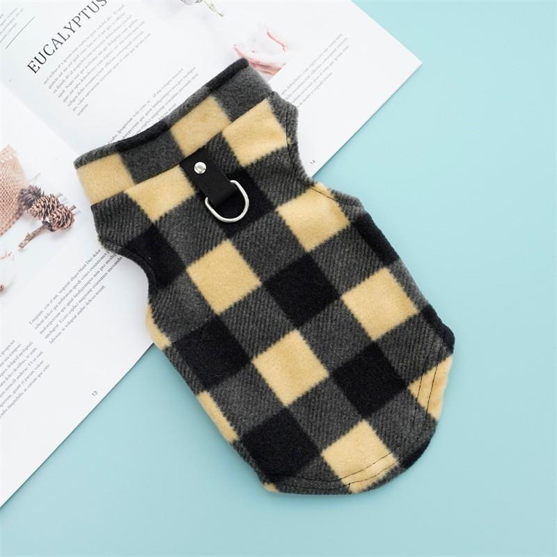 Warm Pet Vest Dogs Cats - Fleece Lined Cotton Blend Harness-Style Coat In Multiple Colors Sizes