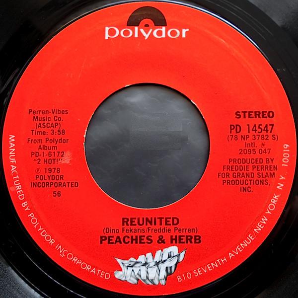 

7inch Record PEACHES HERB Reunited PD14547 Polydor MVP Re 1979 US SoulFunk Used