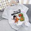 Dragon Ball Goku T-shirt for Children Birthday Figure Tee Top Boy Girl Clothes Anime Short Sleeve Kids White Loose Gift