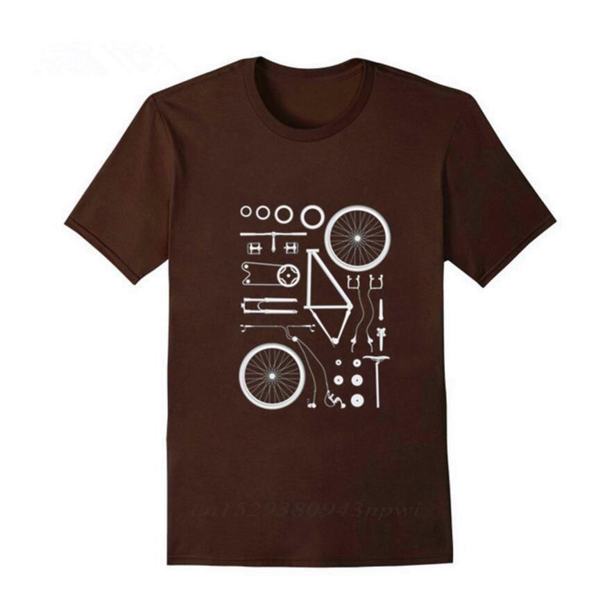 2024 Funny Tshirt Print bicycle MTB T shirts Mountain biker exploded into parts Tee shirt Group Team Clothing tshirt men