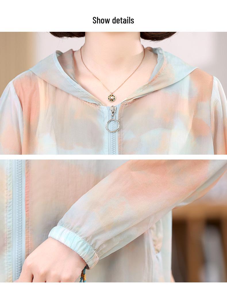 Women's 2025 Summer Sun Protection Shirt - Plus Size, Trendy Long Sleeve, Lightweight Air Conditioning Cover-Up