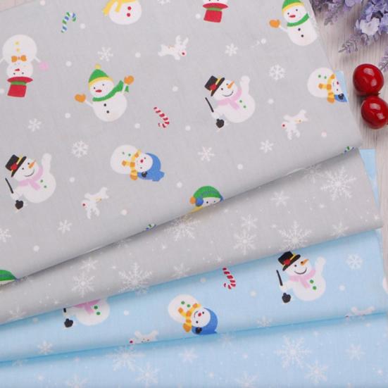 6Pcs/10Pcs Christmas Style Print Cotton Fabric DIY Patchwork Sewing Accessories