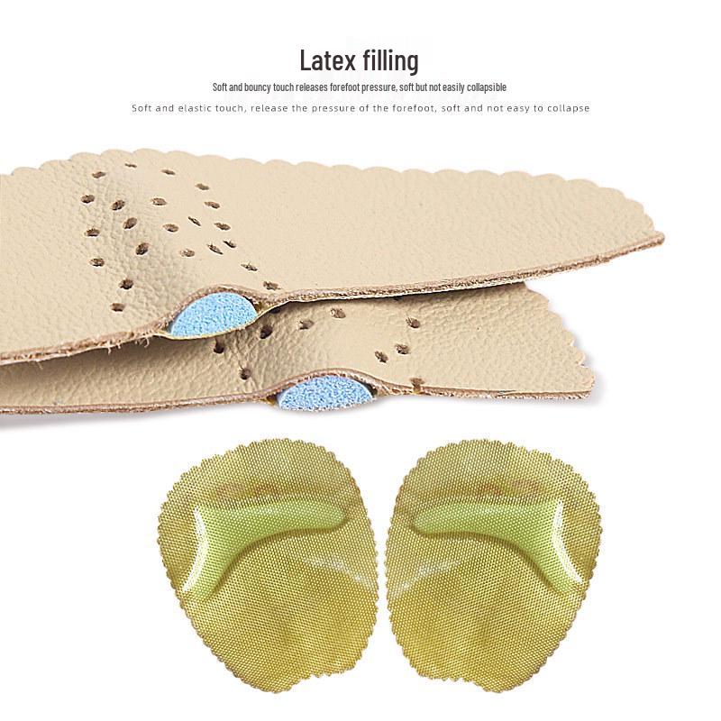 Women's Adjustable Leather Forefoot Pad: Thick, Non-Slip, Pain-Relief, Anti-Friction, Breathable, Half-Size Insole for High Heels