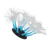 Aquarium Simulation Coral Lifelike Decorative Ornament Silicone Artificial Fish Tank Water Plant for Freshwater Blue