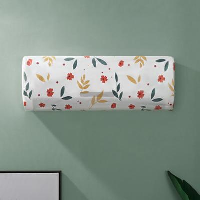 Washable Conditioner Dust Cover Elastic Belt Design PEVA Flower Printed All-inclusive Dust-proof Cover for Daily Use