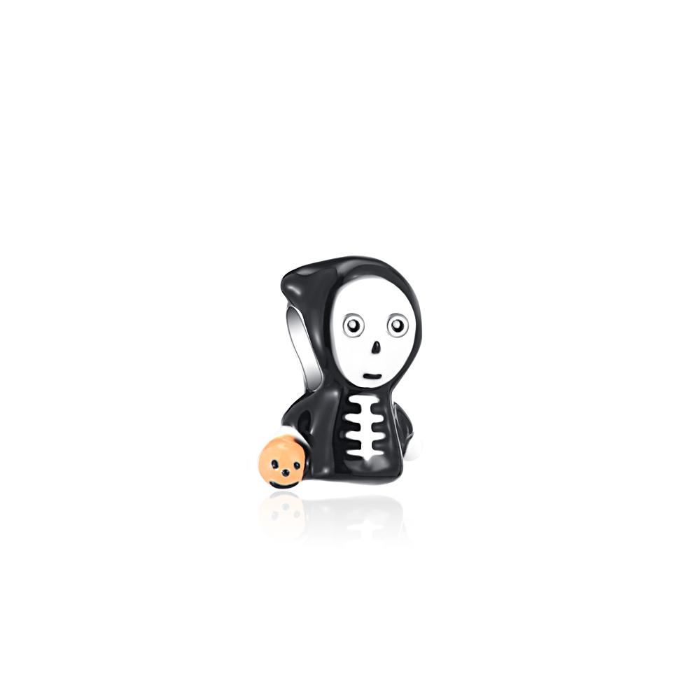 Halloween New Copper Thriller Party Skull Witch Pumpkin Cute Ghost Charm Beads Suitable For Diy Original Bracelet Making