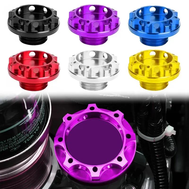 Car Universal Oil Fuel Tank Cap Metal Aluminum Car Engine Oil Cap Radiator Fuel Filler Tank Cover for SUBARU Most Auto Parts