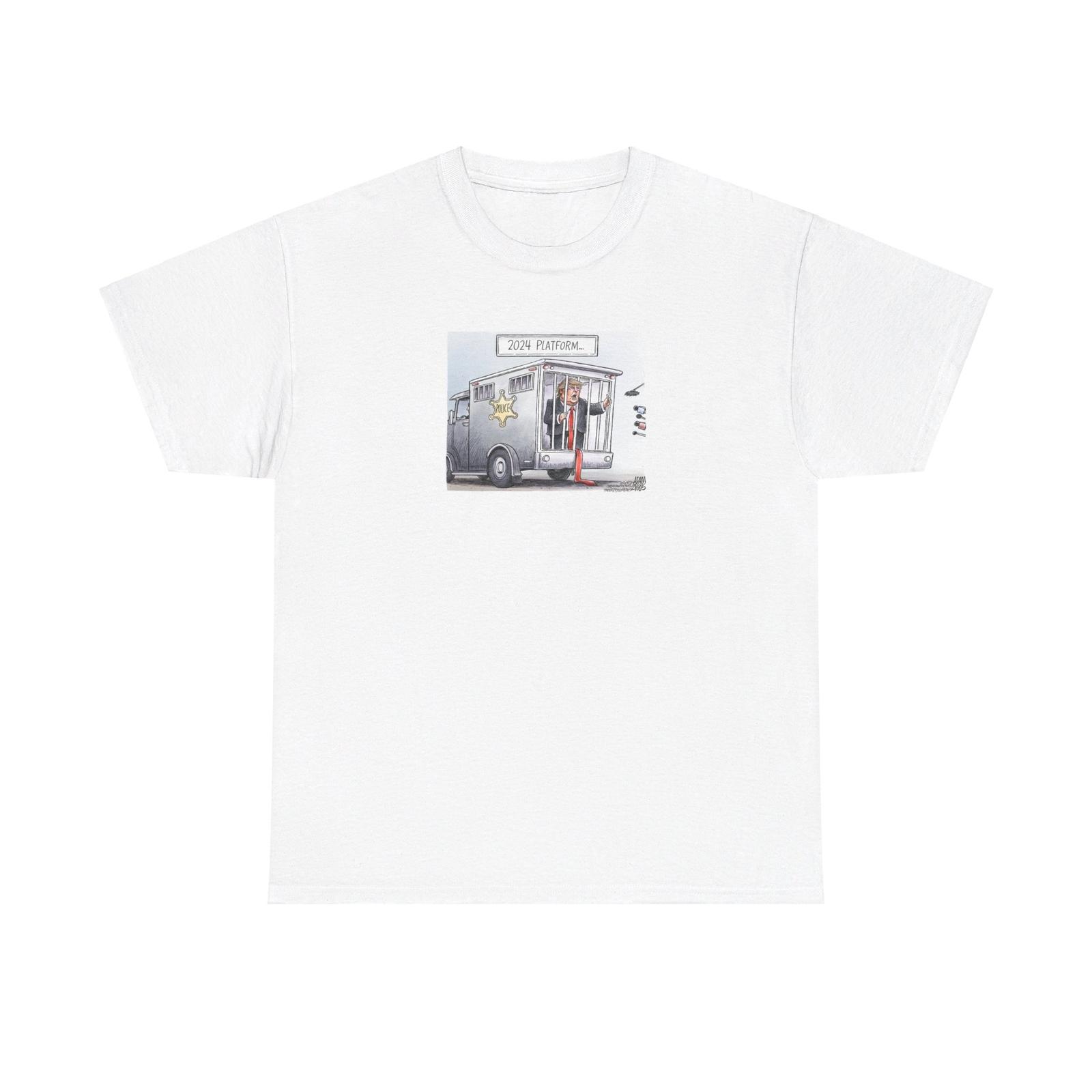 President Trump 2024 Paddy Wagon Campaign Tour Unisex Heavy Cotton T-Shirt Mens Womens Tees Top L