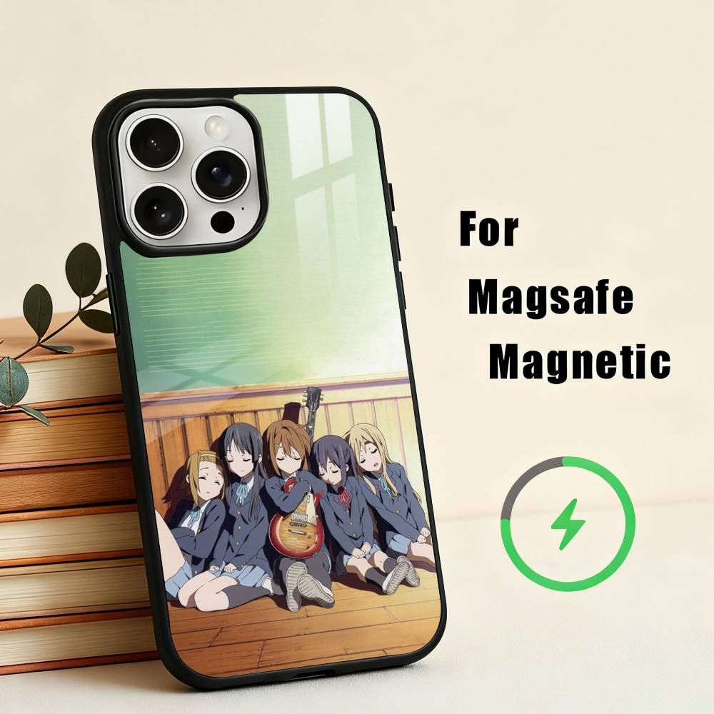 K-K-ON M-Music G-Girls Phone Case For iPhone17,16,15,14,13,12,11 Plus,Pro Max Magnetic For Magsafe Wireless Charging