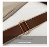 Korean Style Women's Wide Strap Crossbody Saddle Bag - Retro Chic