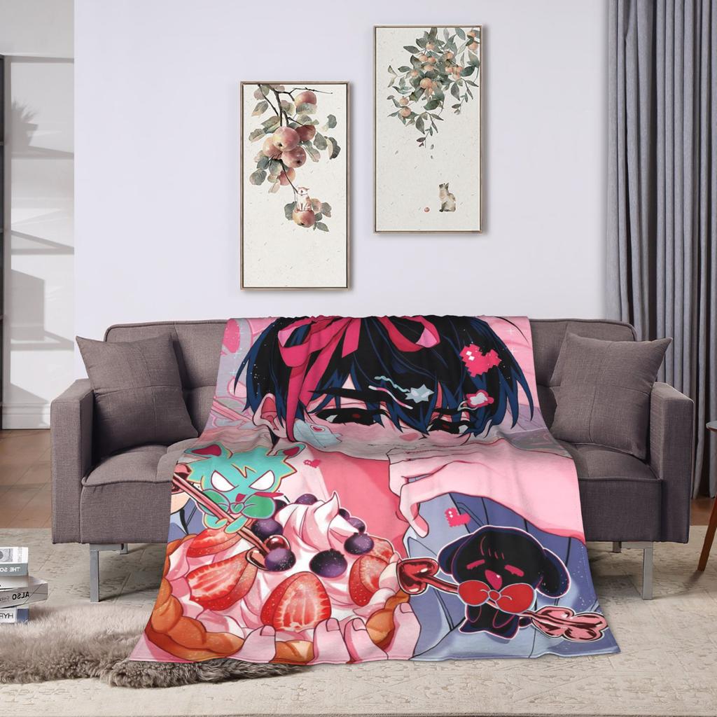 Alien Stage Cartoon Character Collage Blanket Quality Soft  Bedding Throws Winter Kids Outdoor Aesthetic Bedspread