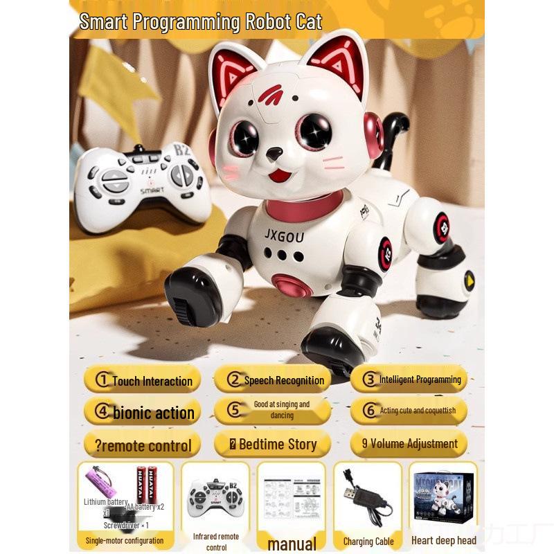 

Умная игрушка для кошек с электрическим дистанционным управлением для детей: Интерактивная ходьба и звук 1 Lithium Battery - Short Play