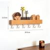 Nordic Wooden Wall Key Holder & Shelf - Stylish Entryway Hook for Keys & Decor