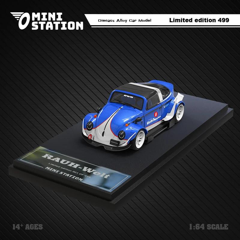 Mini-Station 1:64 Rwb-Targa Bluewhite Diecast Modellauto