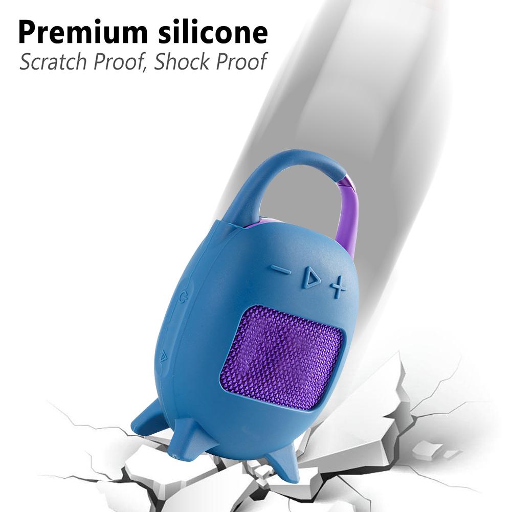 Silicone Cover Case Shockproof Protective Silicone Cover Dustproof Protective Travel Case for JBL Clip 5 Portable BT Speaker