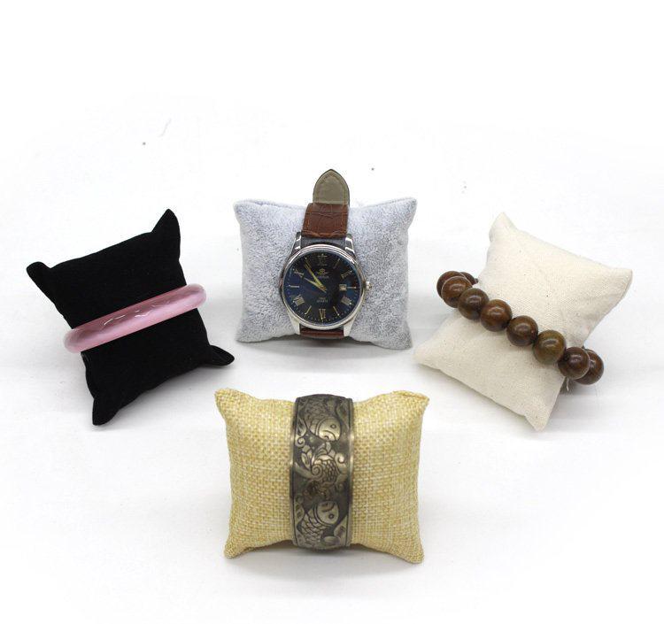 Wenwan Bead Display: Linen Pillow Bag for Bracelet, String, Watch, & Jewelry Décor