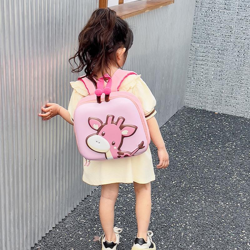 School bag cartoon deer EVA eggshell bag cute little foreign style children's backpack