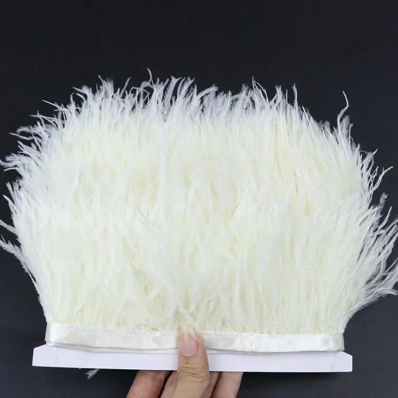 Feather2/5M 6cm Fringe Tassels for Skirt Latin Dress Feather Decorative Lace Trim Clothing Trimmings Fringes DIY Sewing Accessories